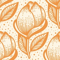 Magnolia blossoms, terracotta / 3022 D ταπετσαρία