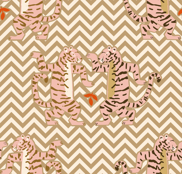 Dancing tiger Zig zag move – light sand