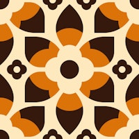 Retro floral pattern / 3024 A papel de parede
