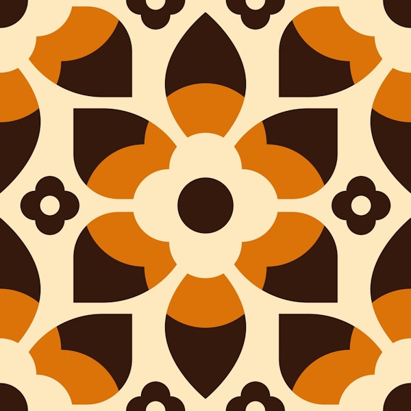 Retro floral pattern / 3024 A