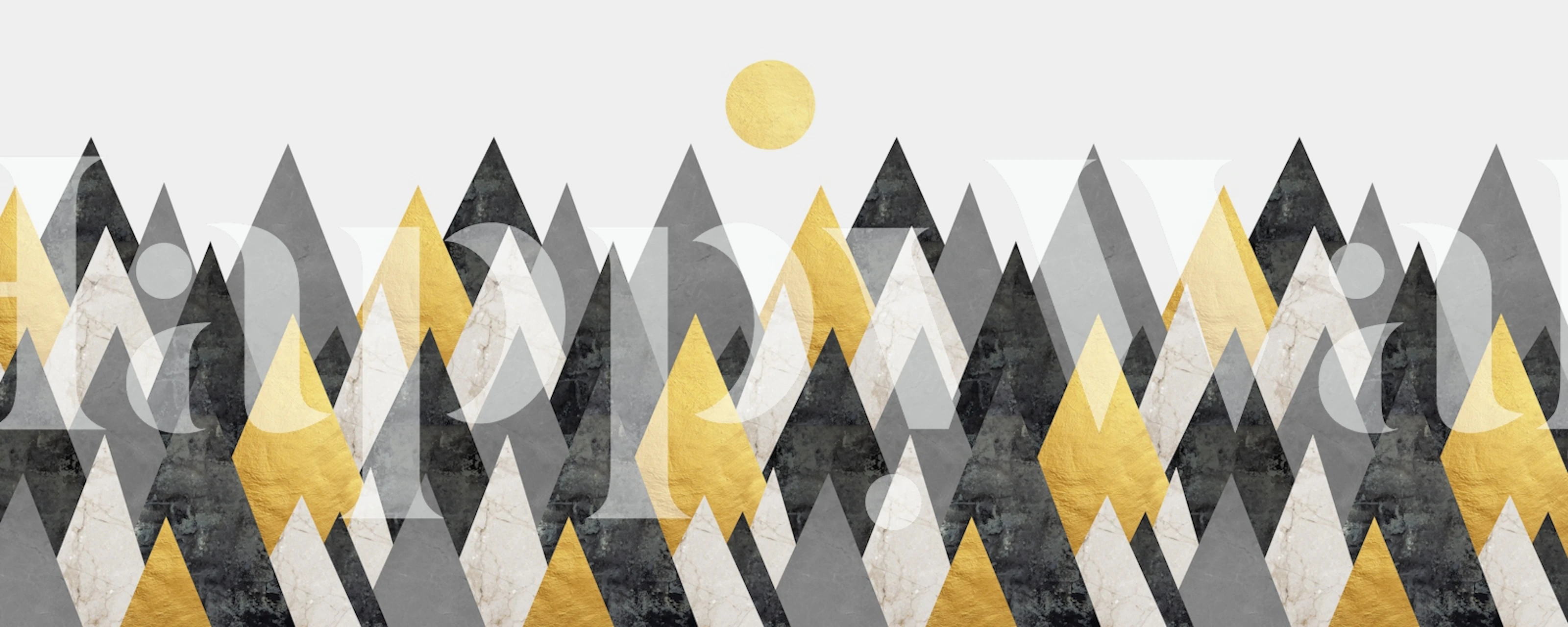 Collage forest wallpaper in a modern room