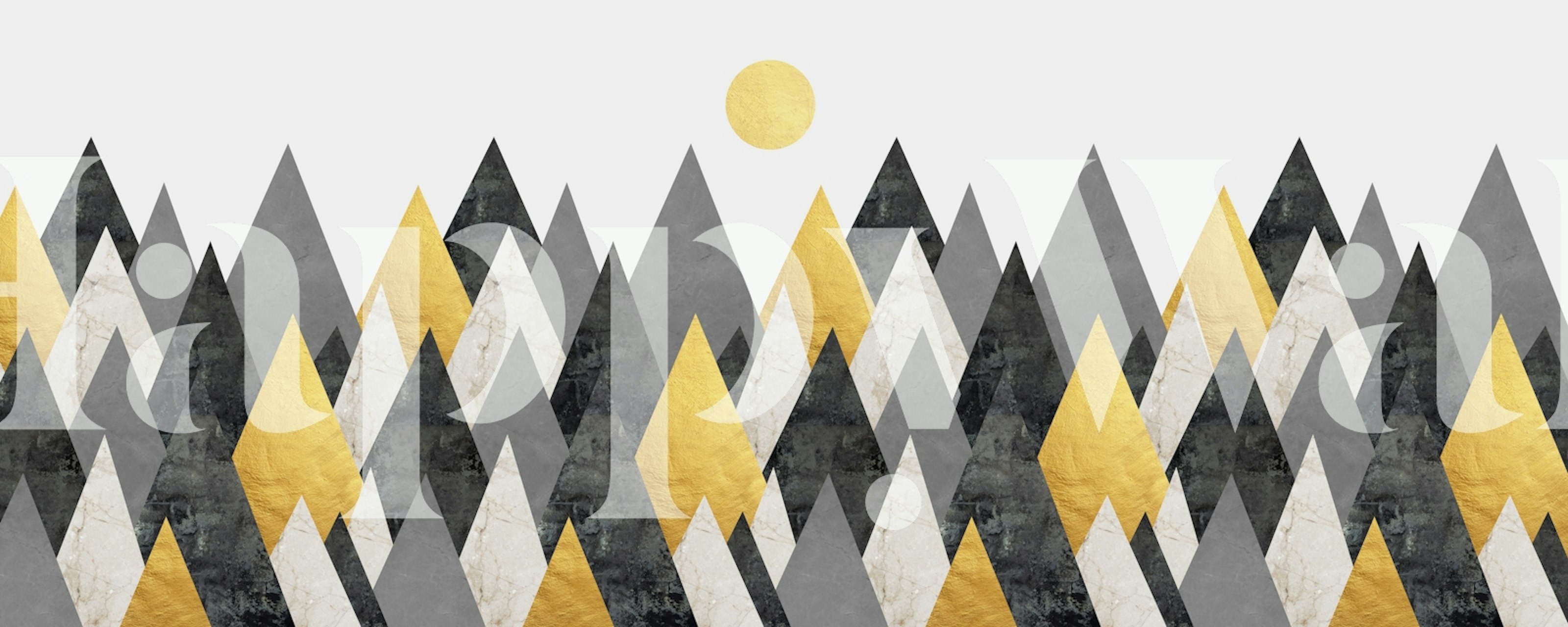 Collage forest wallpaper in a modern room