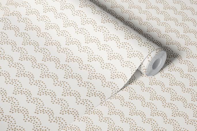 Dotted waves / Sand on beigewallpaper roll