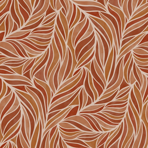 warm minimalist abstract leaves red