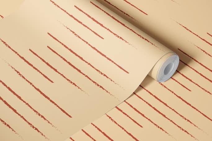 Warm Minimalism Stripe Tan Terracottawallpaper roll