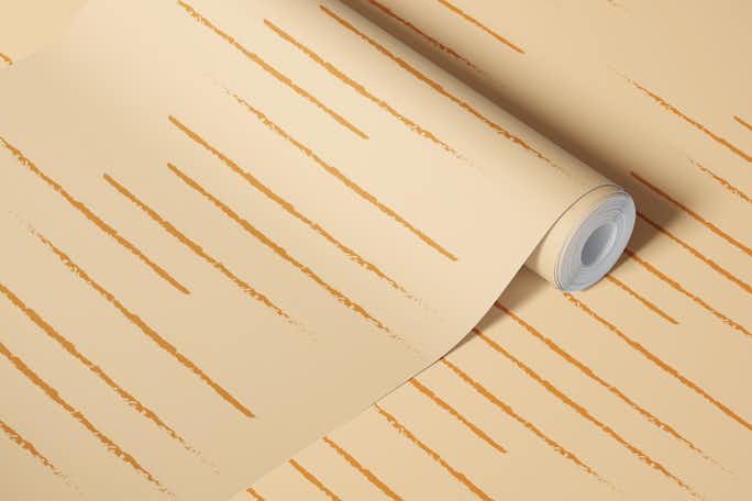 Warm Minimalism Stripe Tan Mustardwallpaper roll