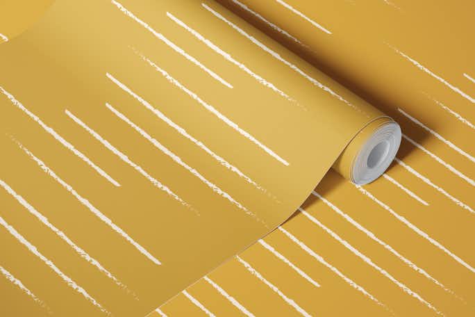 Warm Minimalism Stripe Mustard Beigewallpaper roll