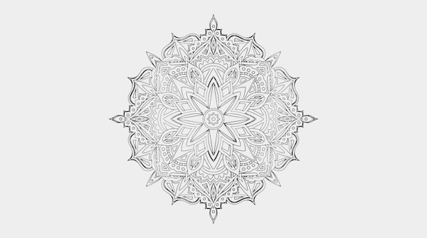 Mandala Black White