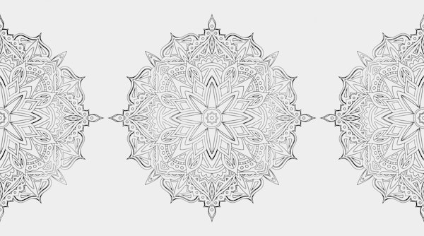 Zen Mandala Art Black White