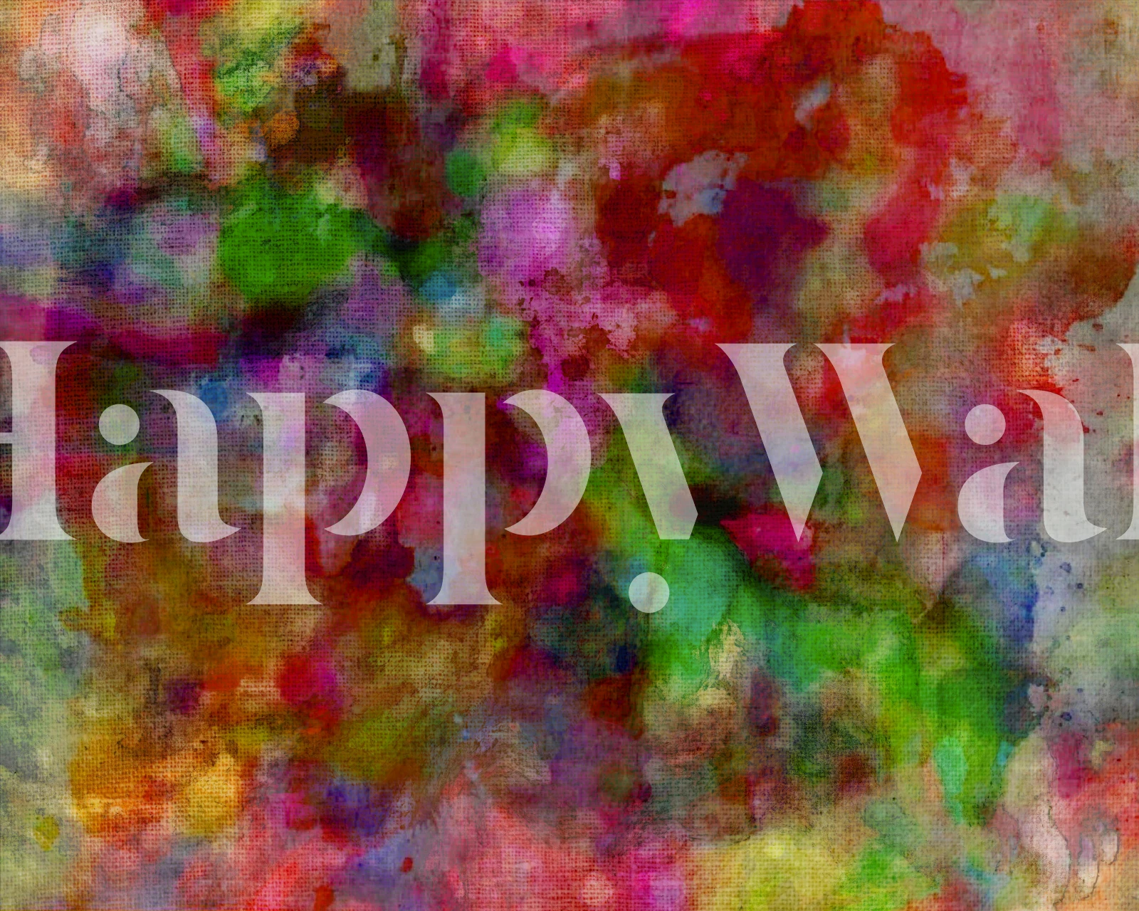 Colorful abstract patterns in vibrant hues of pink, green, yellow, and blue wallpaper