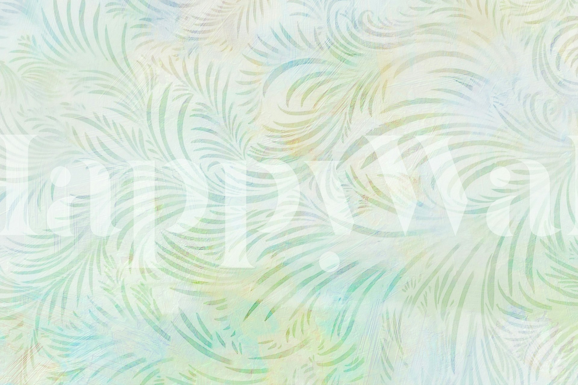 Tapeta Peaceful Palm Leaves v pokojovém uspořádání