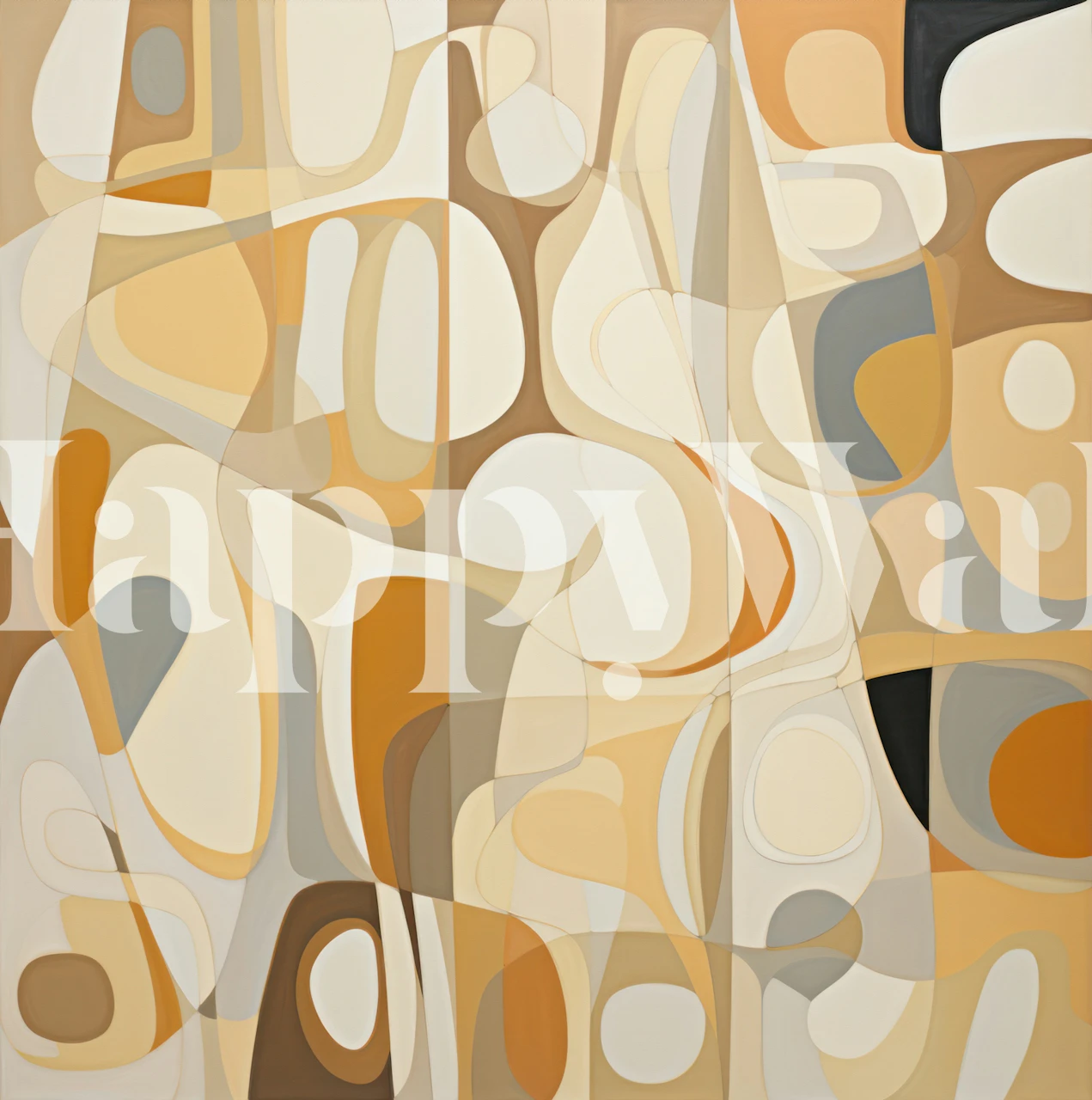 Vibrant abstrakt tapetdesign i et rum