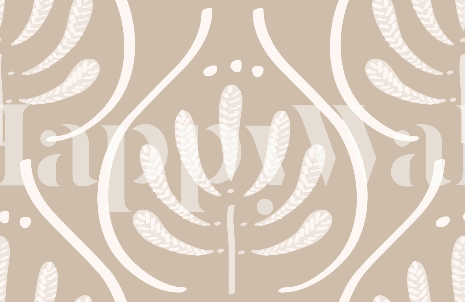 Beige Boho Floral Wallpaper for Modern Decor