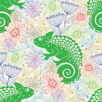 CHAMELEONS JUST WANNA HAVE FUN - Jungle Green ταπετσαρία