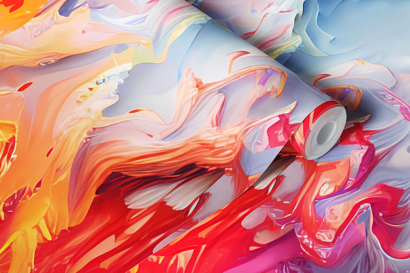 Color Explosion Fluid Paint wallpaper roll