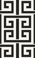 Greek Key Geometric - black and cream ταπετσαρία