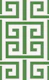 Greek Key Geometric - green and cream
