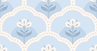 Scallops, Light Blue wallpaper