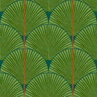 Japandi palms emerald teal green Large Scale tapety