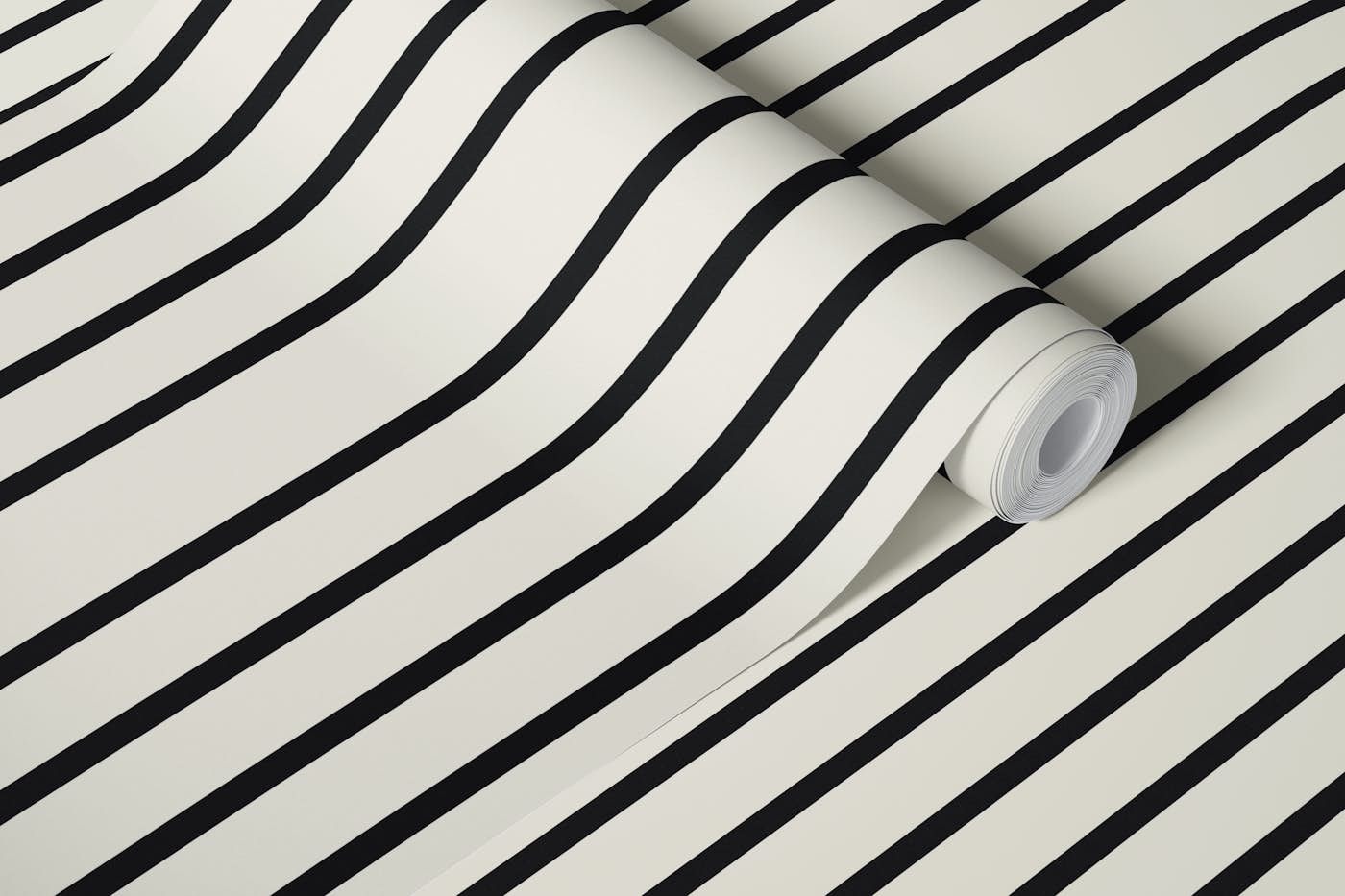 Wavy Line Minimalist Modern Design wallpaper roll