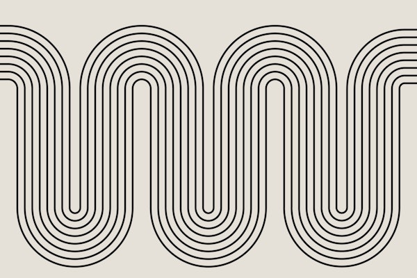 Wavy Line Minimalist Modern Design