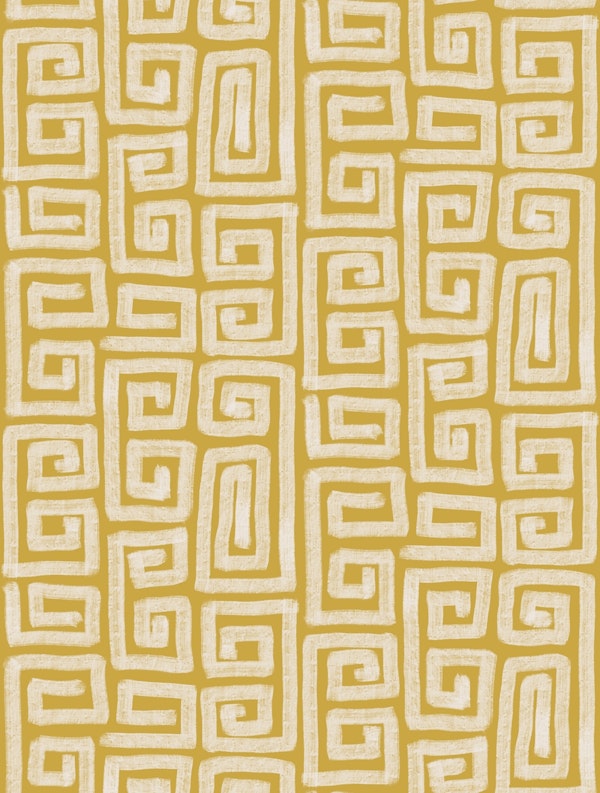 Geometric Shapes Handmade Lines Gold Ochre