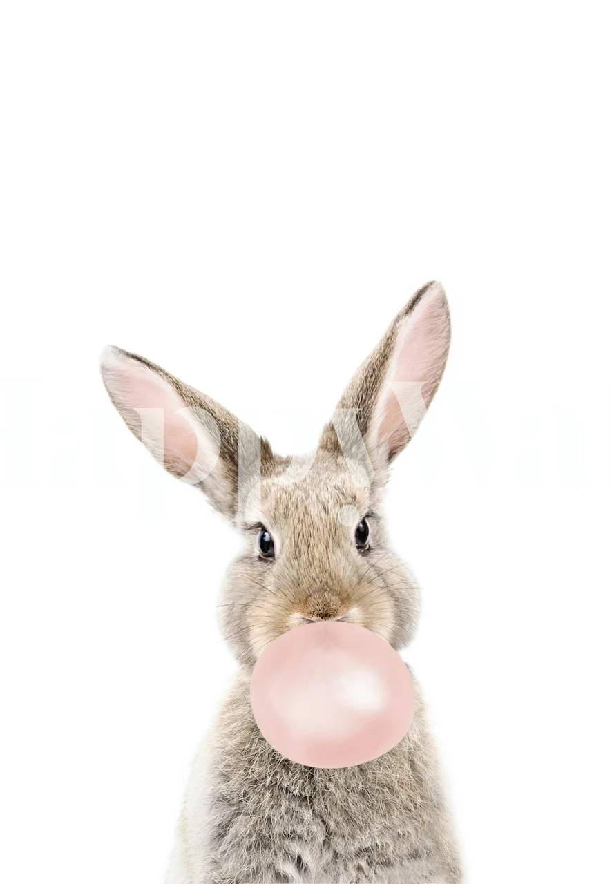 Papier peint Bubble Gum Bunny dans une pièce moderne