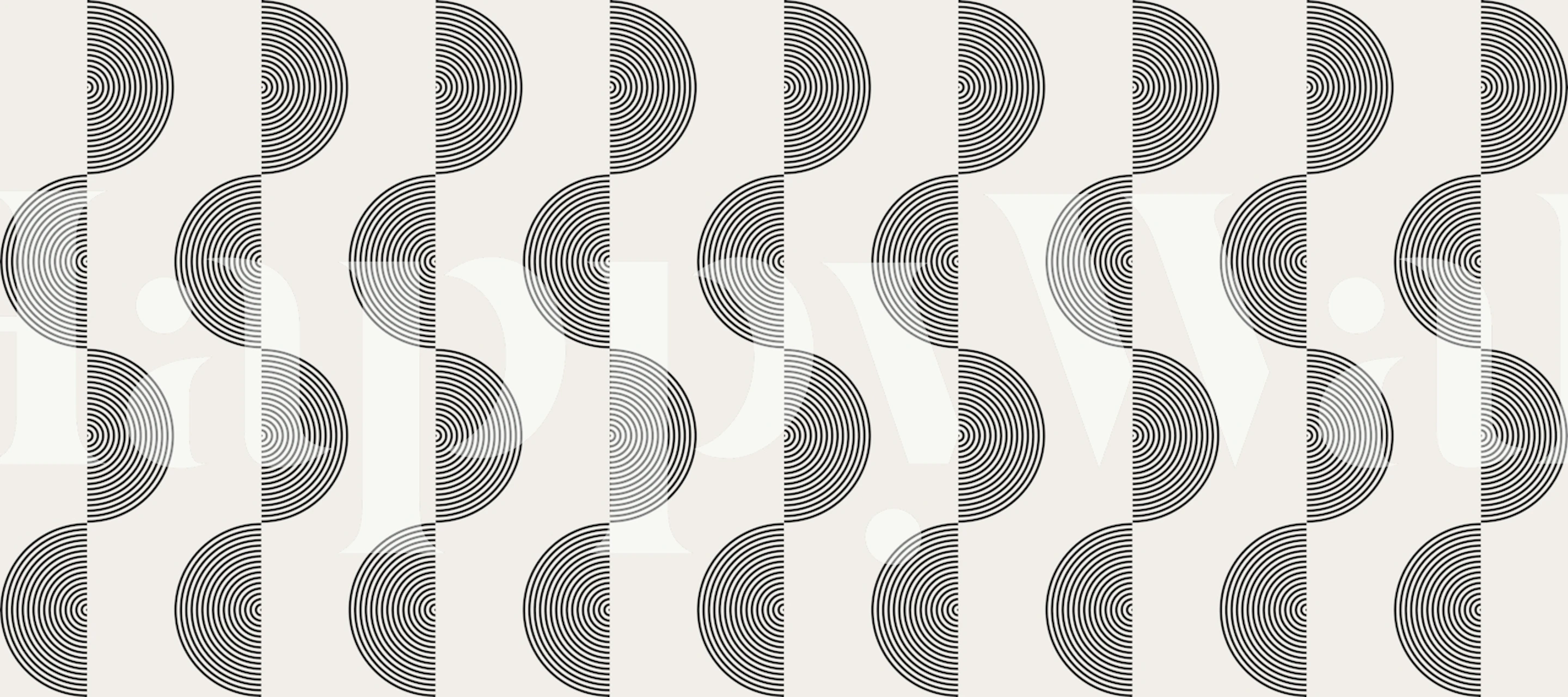 Lines and circles wallpaper in a room
