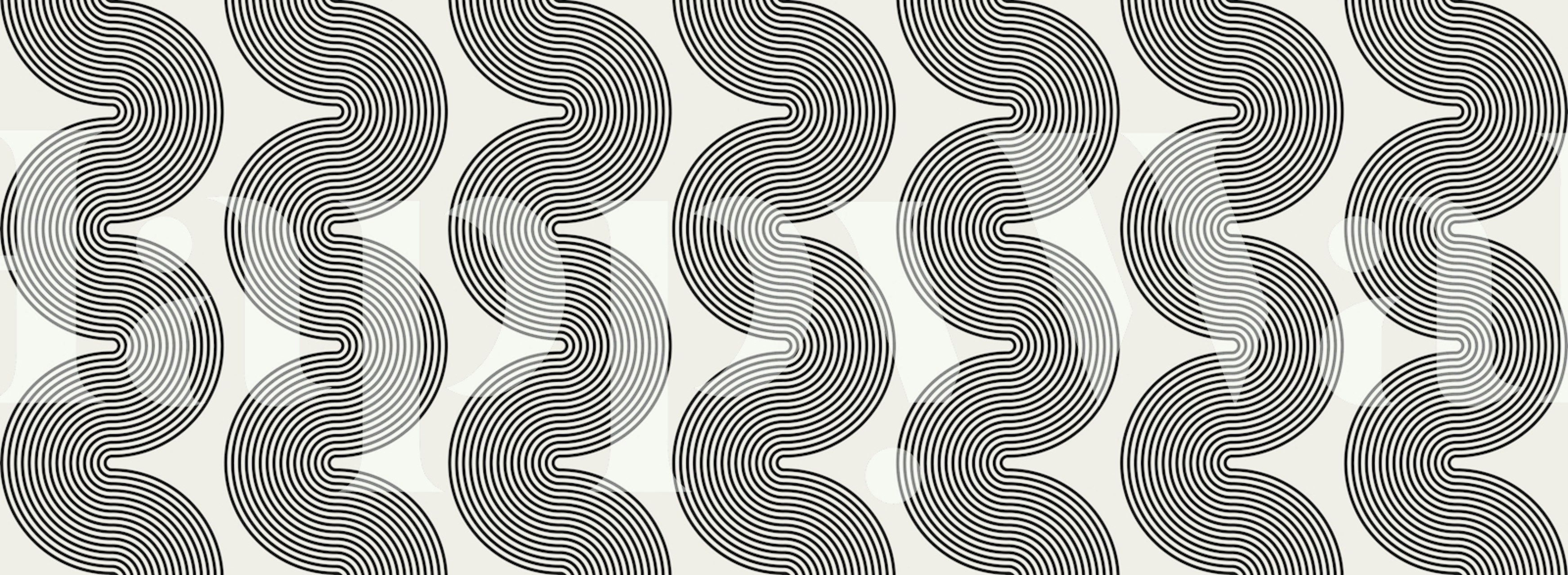 Lines and circles 54 wzór tapety w pokoju