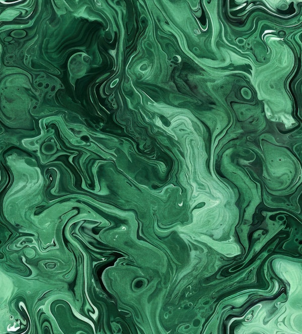 Green Malachite Marble Watercolor