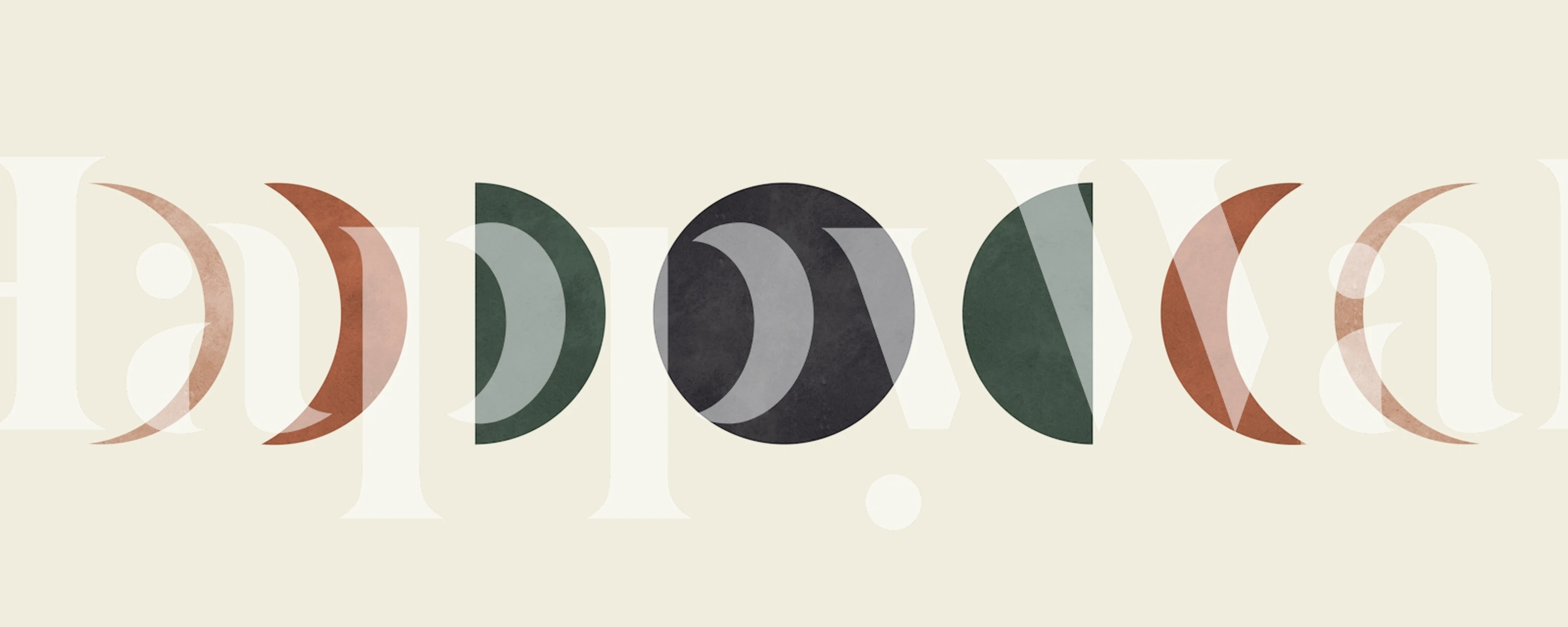 Moon phases wallpaper in a room