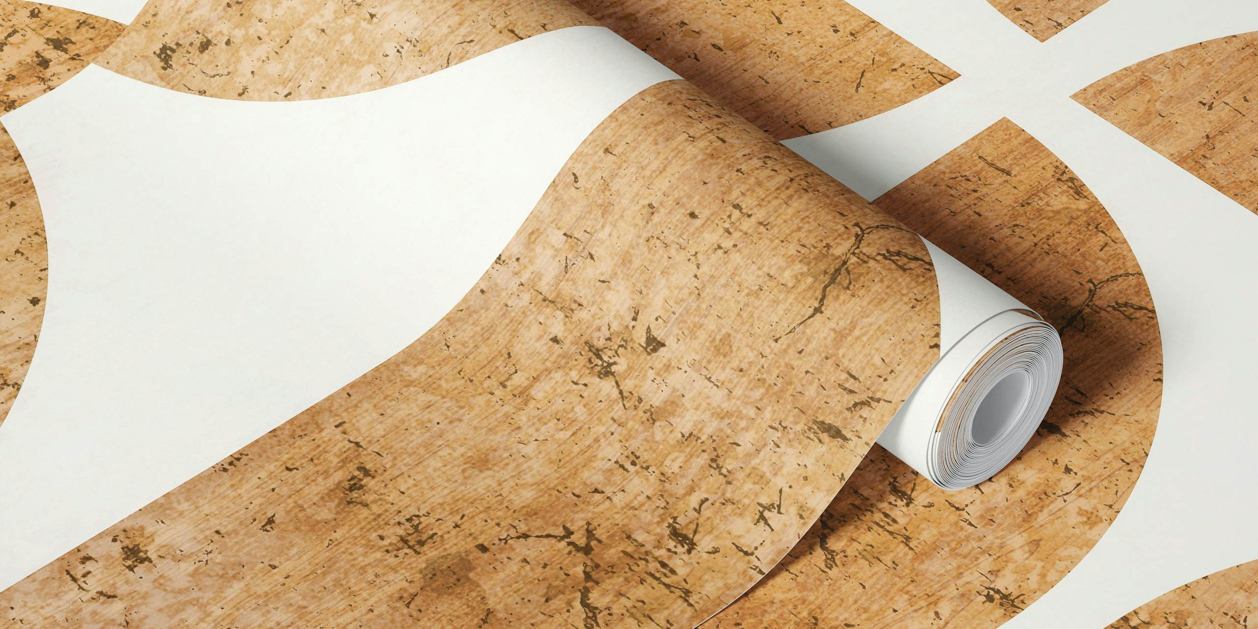 Papel tapiz Bauhaus Wood Antique en una habitación