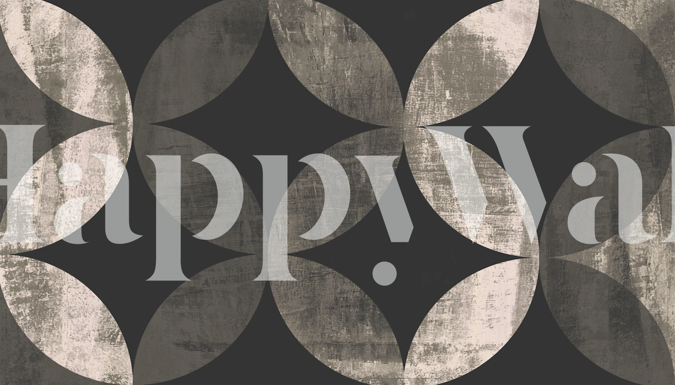 Geometric grey and beige patterned wallpaper