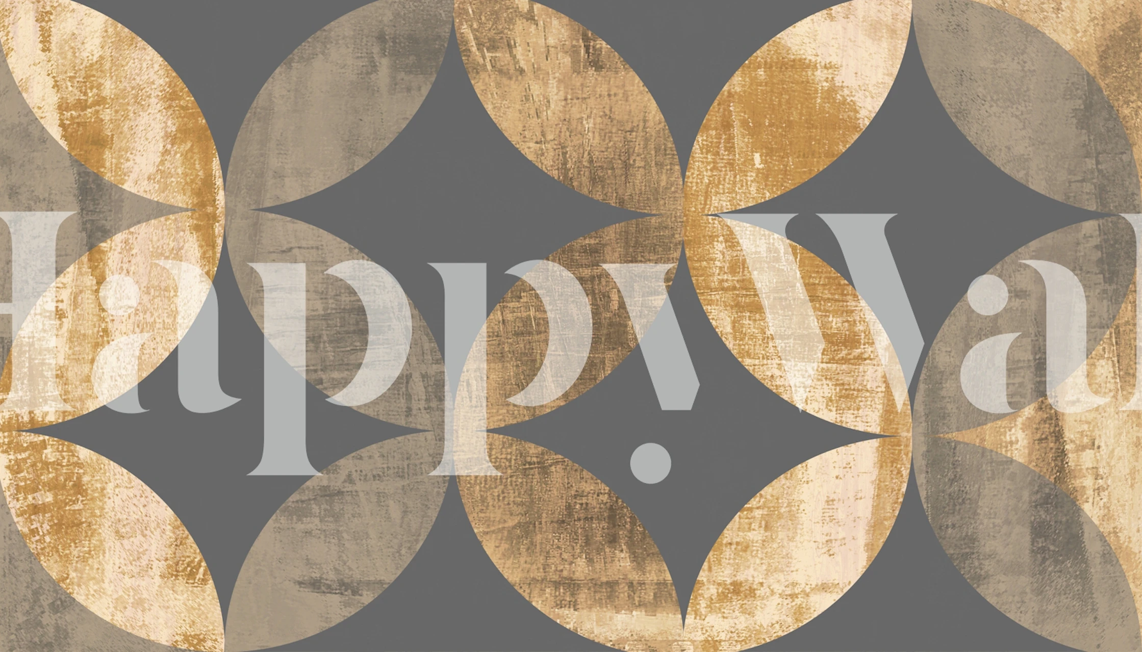 Rustic Mid-Century Bauhaus behang in een kamer