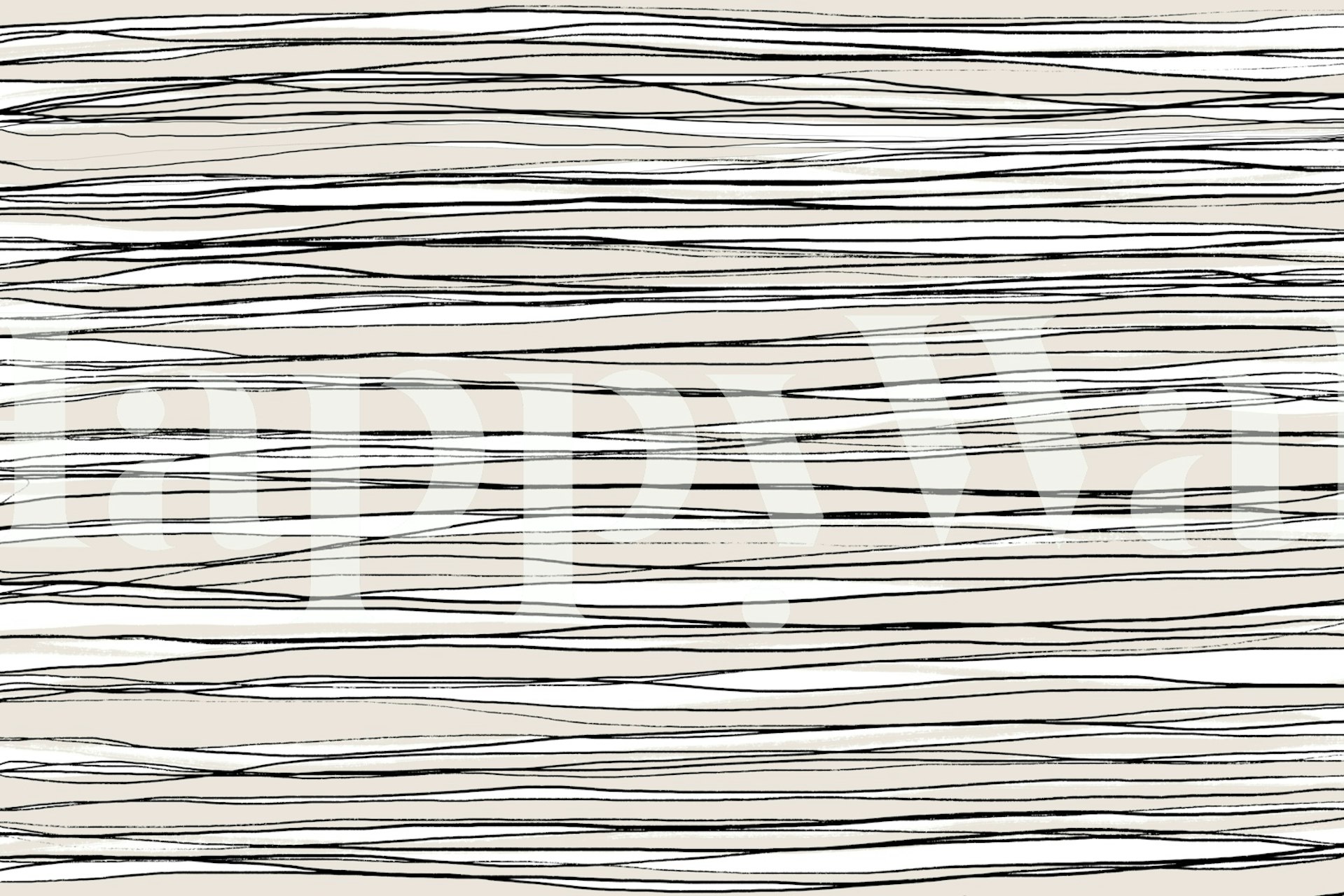 Black and beige lines pattern wallpaper