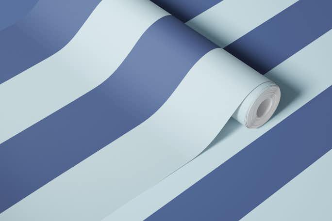 Blue Nova Stripes - Wide Lightwallpaper roll