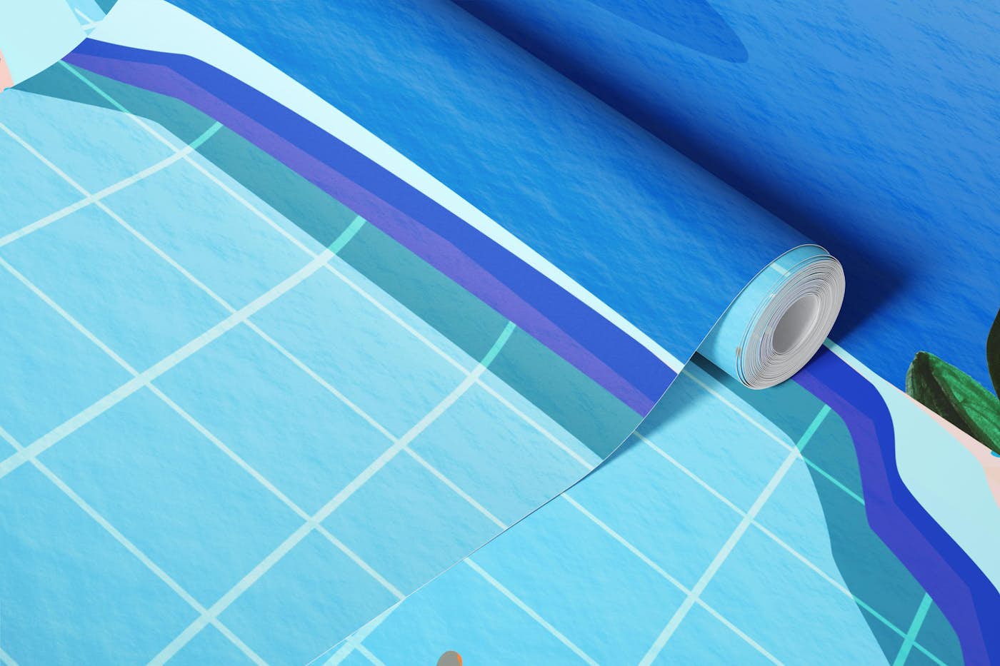 Girl in Pool wallpaper roll