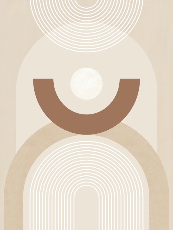 Beige Mid Century Poster No1