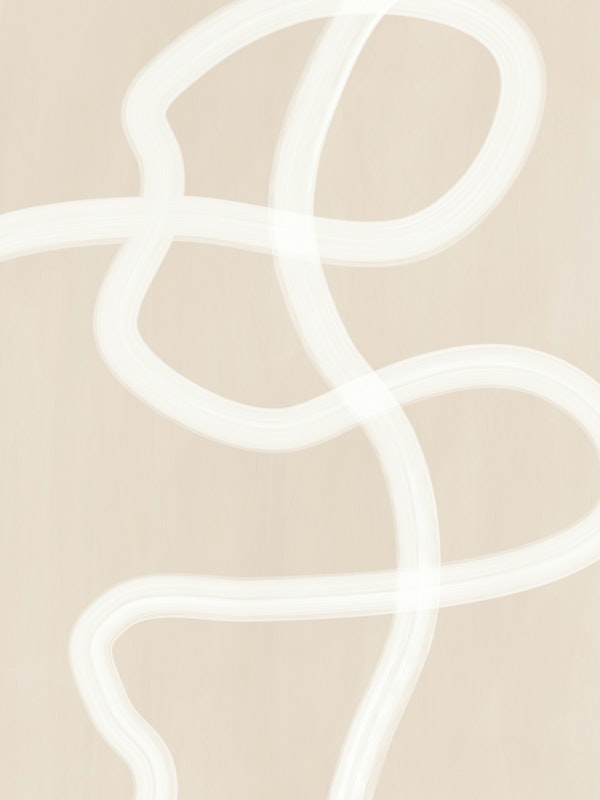 White Brush Stroke Poster No1