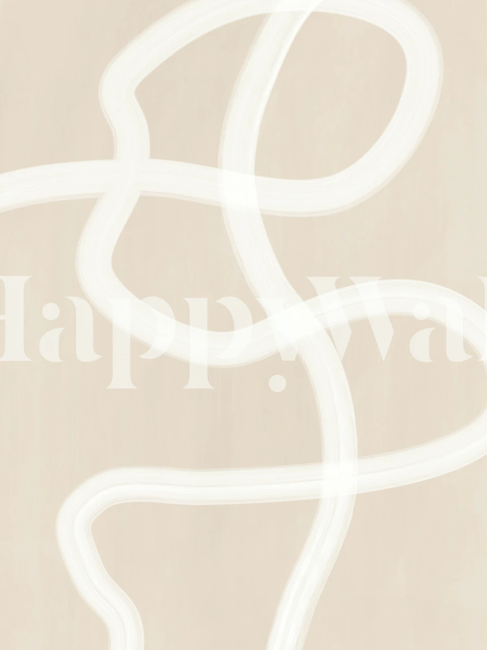 Abstrakta vita penseldrag på en neutral fondtapet