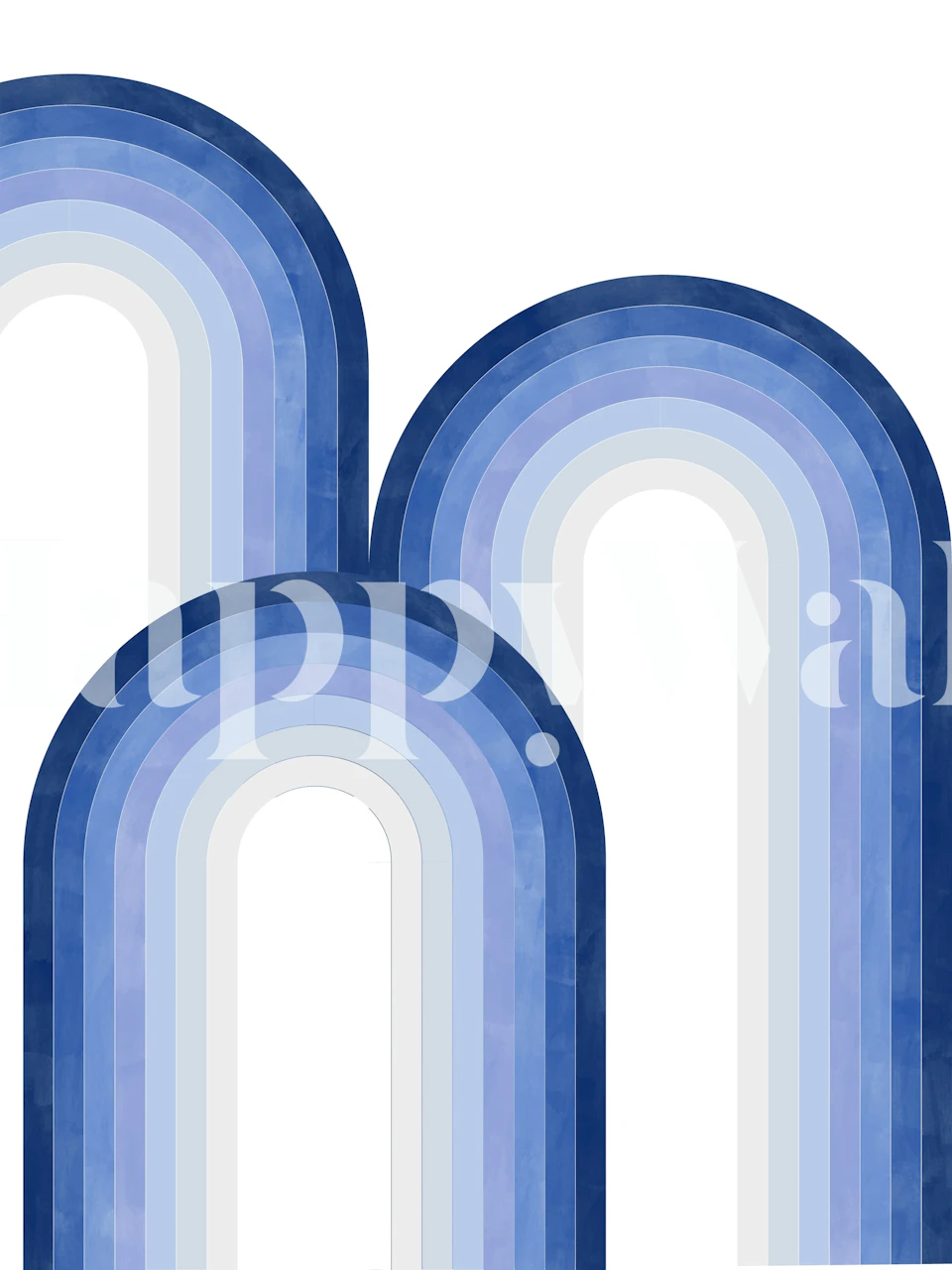 Indigo arches gradient wall mural