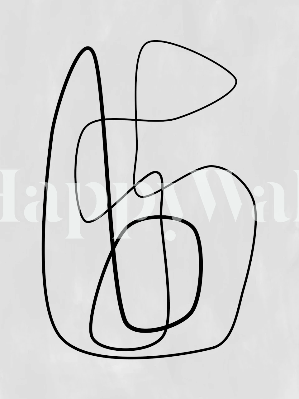 Abstract black line art on a white background wallpaper
