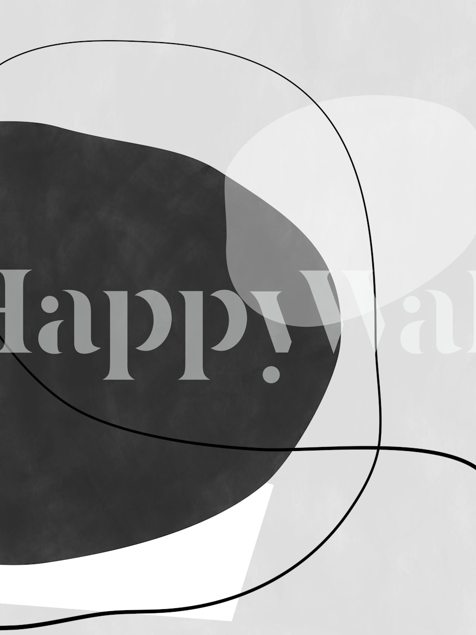 Abstraktní černobílá fototapeta s dynamickými tvary