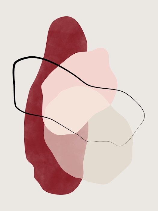 Red Abstract Shapes Wallpaper