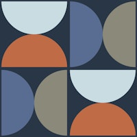 Semicircles 1 - Blue Nova papel pintado