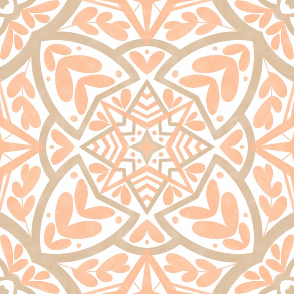 Modern tile peach fuzz