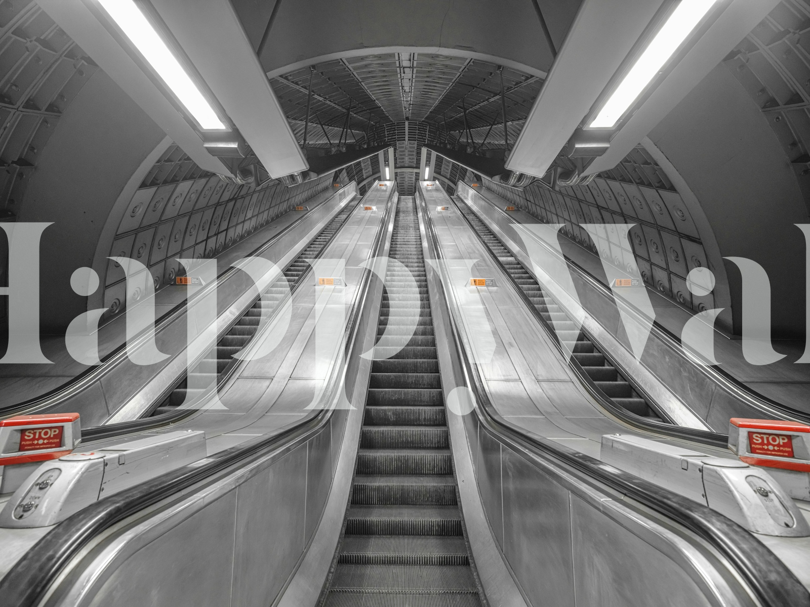 Subway Escalators Wallpaper Happywall