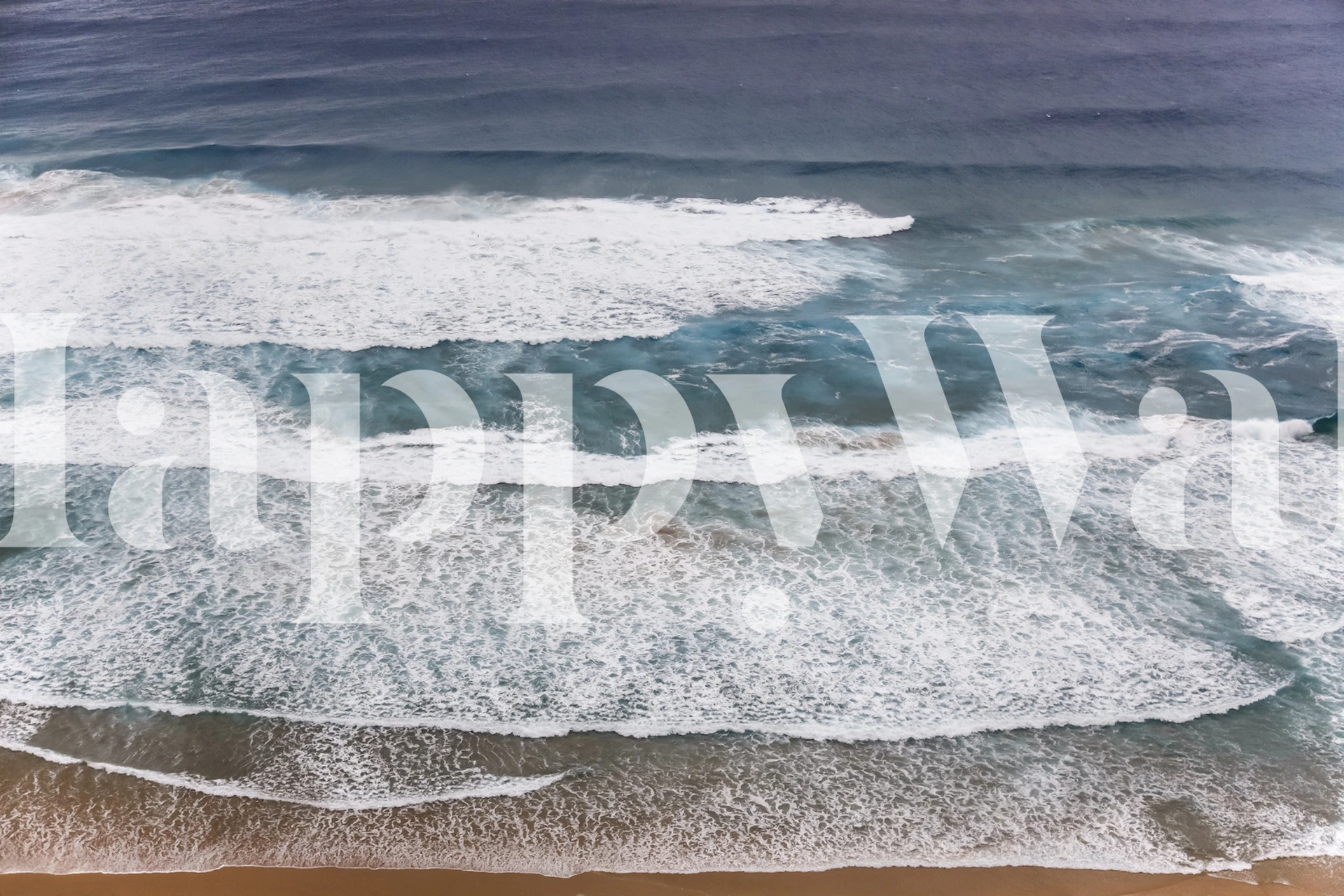 Rough Waves Portugal Atlantic tapet i et rom