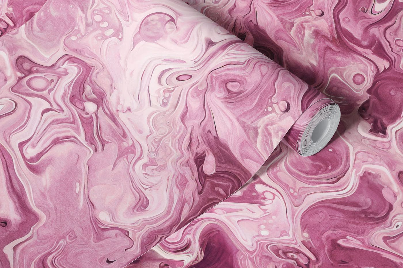 Pink Abstract Marble Watercolor wallpaper roll