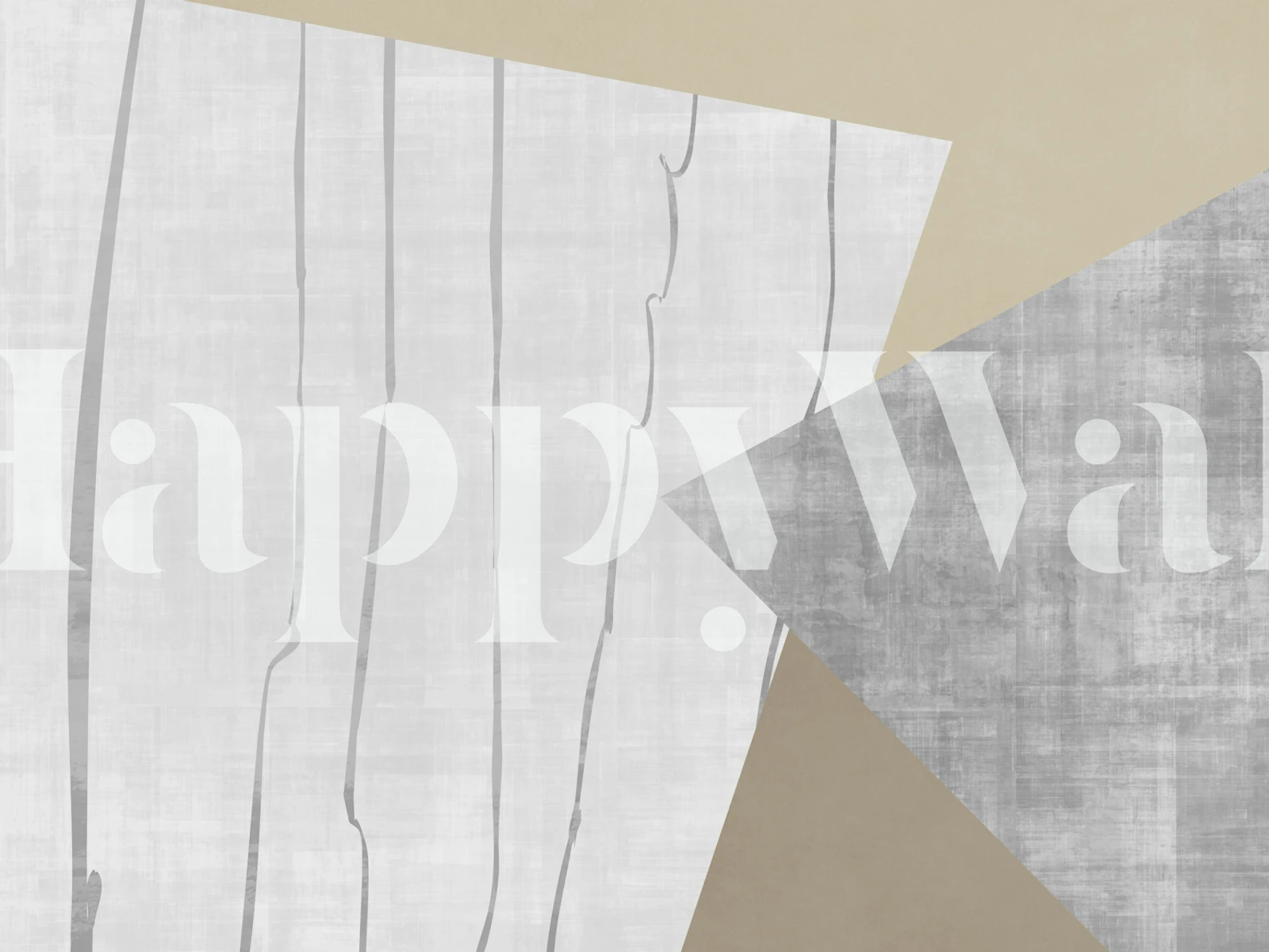 Design de papier peint géométrique dans une pièce